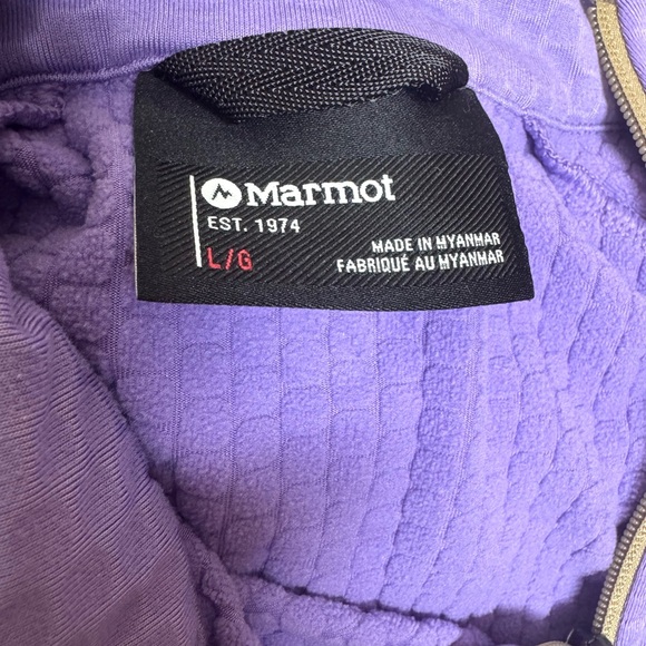 Marmot Leconte Fleece Half Zip Pullover in Purple, Size Large - Picture 14 of 15